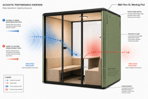 meeting pod sound privacy system diagram