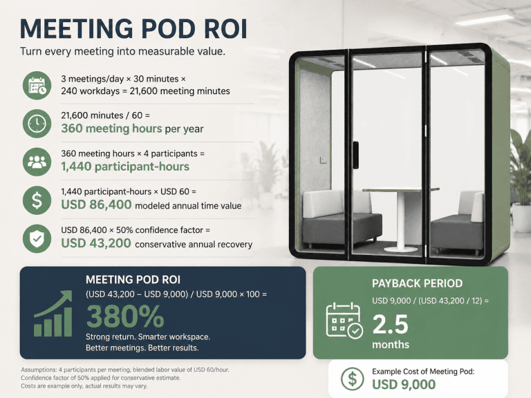 meeting pod ROI calculator