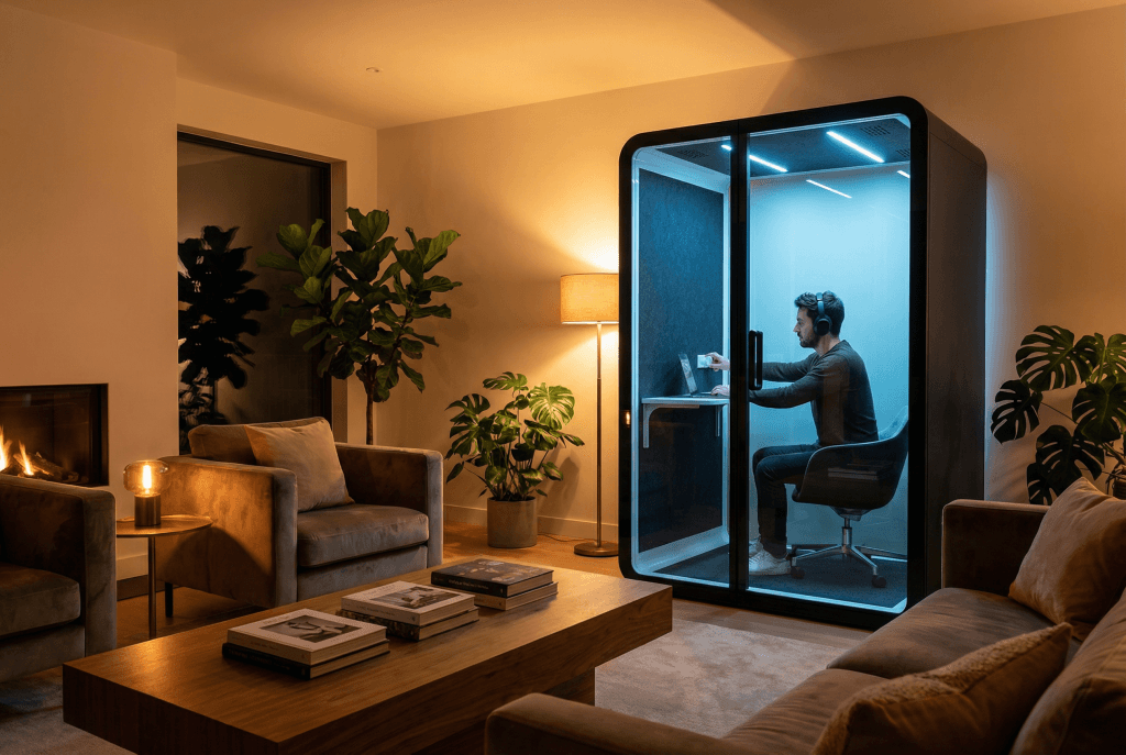 Cabine de studio de podcasting pour bureau à domicile