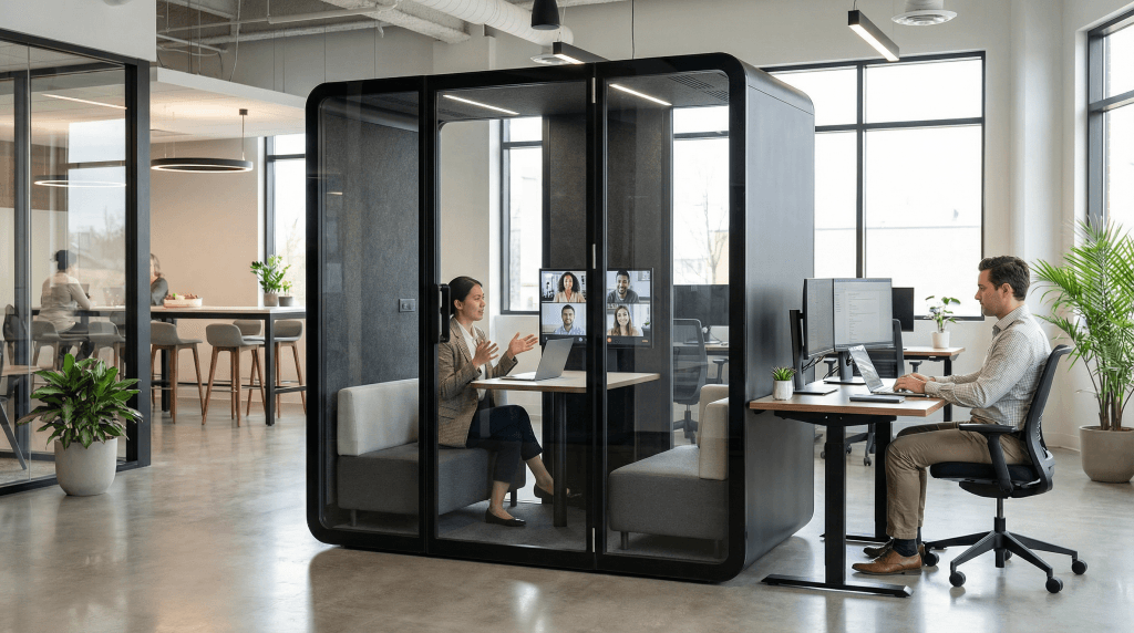 Videoconferentiecabine - Office Pod-toepassing