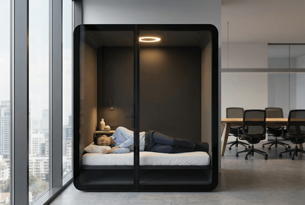 capsule de sommeil avec lit