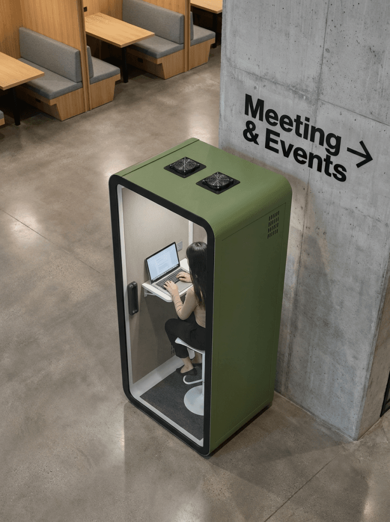office phone booth Elite S, Office Pod to Desk Ratio