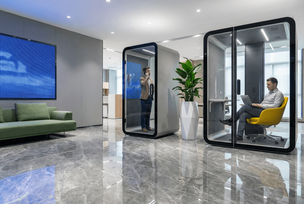standing phone booth