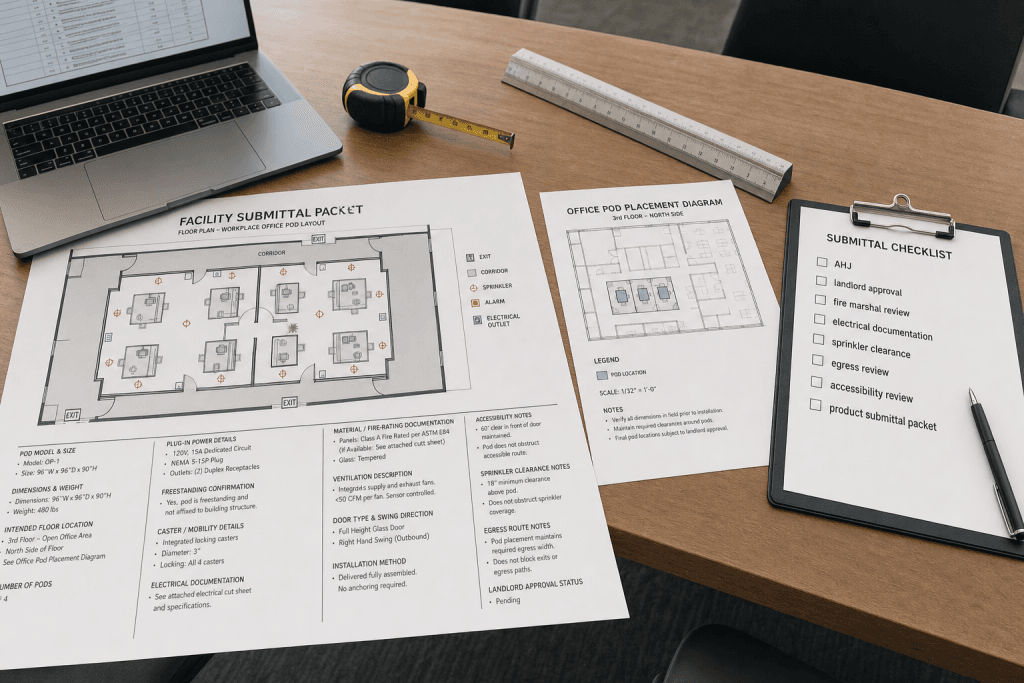 office pod AHJ submittal packet checklist