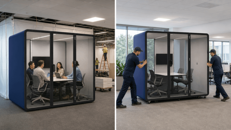temporary meeting pods