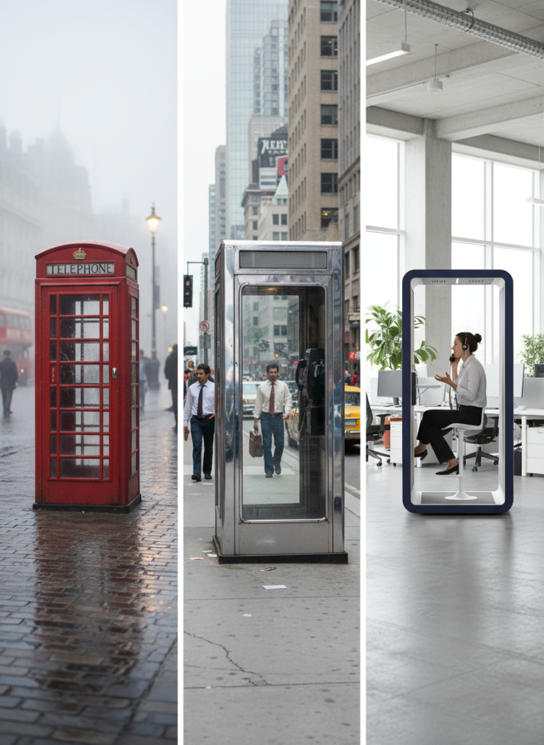 when were phone booths invented
